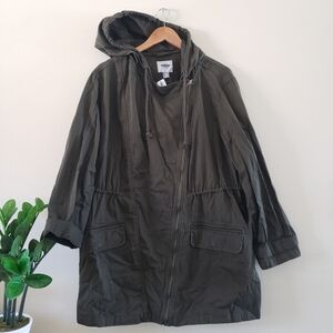 Old Navy BNWT Cotton Old Navy Full Zip Hooded Utility Jacket - Army Green XXL
